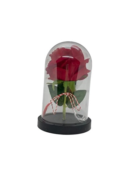 OEM Cupola cu trandafir rosu din catifea 18cmx11,5cm