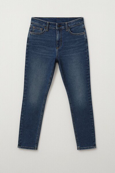 Bluewhite Women's Lycra Skinny Fit Narrow Leg Blue Jean Trousers