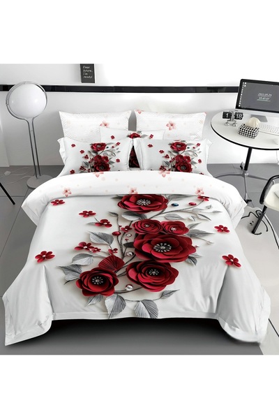 CHIRASO CHIRASO Bedding, Finet 5D Identical to the picture, ELASTIC Sheet 180x200+25cm, Duvet Cover, 2 Pillowcases