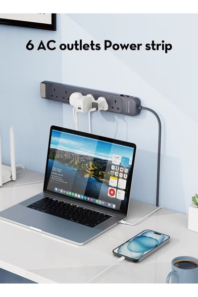 RavPower 6-Outlet Power Strip with 3150W High-Power Capacity