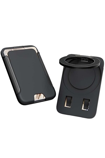 Alstrap İphone 16/15/14/13/12 Serisi ile Uyumlu Standlı Magsafe Kartlık