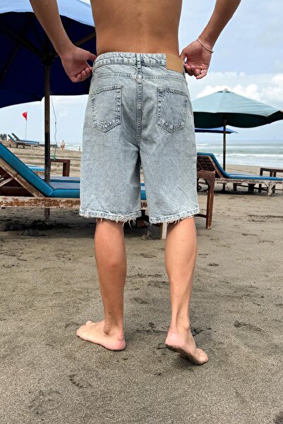 Flaw Wear Αντίκα Λεπτομερές Σκισμένο Τζιν Σορτς