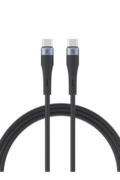RavPower كابل سيليكون من النوع C إلى النوع C بقوة 60 وات بطول 1.2 متر - أسود