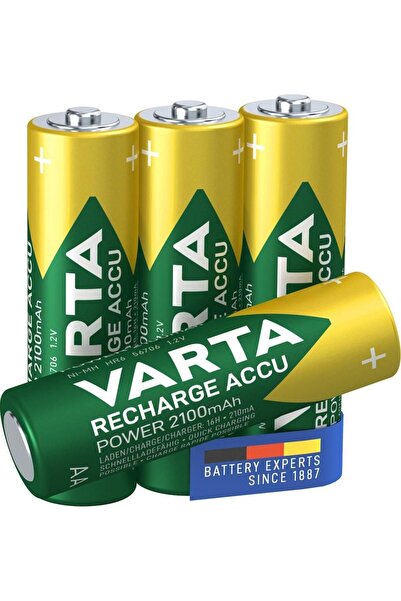 Varta Power Şarj Edilebilir Kalem Pil 2100Mah AA 4'Lü Paket