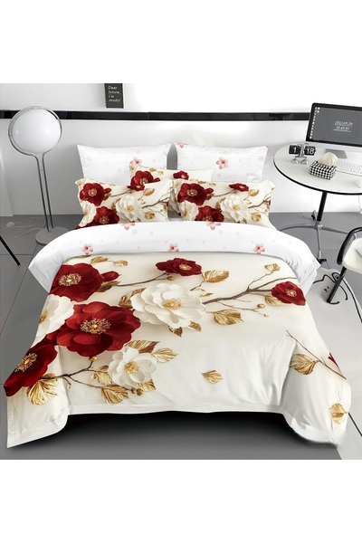CHIRASO CHIRASO Bedding, Finet 5D Identical to the picture, ELASTIC Sheet 180x200+25cm, Duvet Cover, 2 Pillowcases