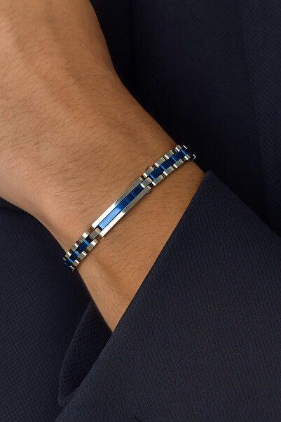 Naviforce ORJİNAL PASLANMAZ ÇELİK ERKEK BİLEKLİK GÜMÜŞ RENK BABALAR GÜNÜ HEDİ...