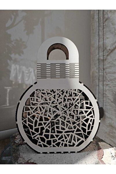 En Güzel Günde Wooden Laser Cut Handbag 23*16*6* cm