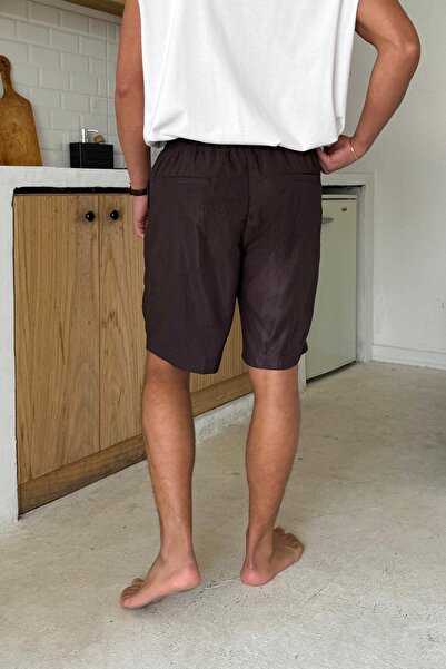 Flaw Wear Brown Extra Comfortable Elastic Waist Shorts