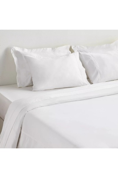 Home Centre Wave Egyptian Cotton Sateen 400 Thread Count Super King Flat Sheet - 260x270 cm