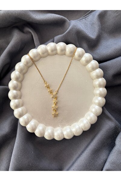 Home Zircon Stone Star Figured Y Necklace - Silver & Gold Color Starry Women'...