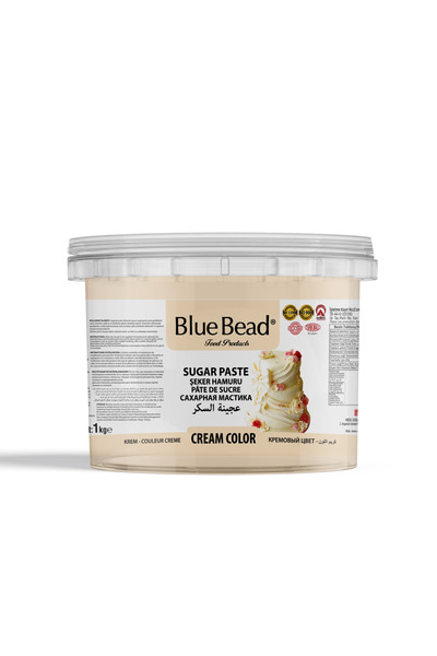 Blue Bead Krem Rengi Şeker Hamuru 1 Kg