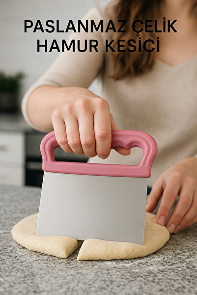 UFİX Paslanmaz Çelik Hamur Kesme Spatulası – Lüks Kazıyıcı, Pasta Kek Şekille...