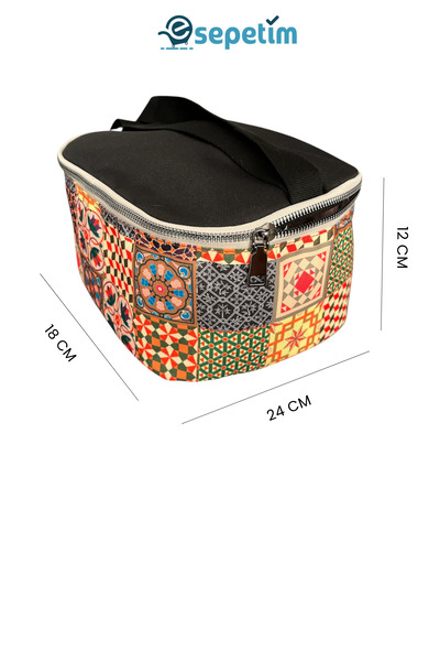 Moserini Authentic Patterned Lunch Box with Thermos Waterproof Thermal, Hot Cold Food Carry Bag