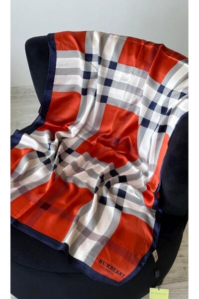 PİRAMİT EKOSE VUAL İPEK ŞAL LACİVERT TURUNCU