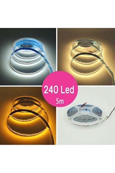 Osaka Light 12v 18w Amber Rengi 5mt Metrede 240 Led Ip20 Iç Mekan Smd Yapışkanlı Şerit Led