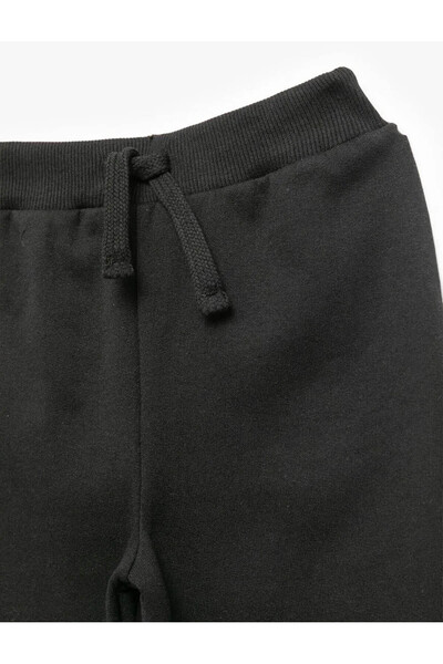 Koton Beli Lastikli Şardonlu Basic Jogger Siyah Erkek Bebek Eşofman Altı 6Wmb40017Tk