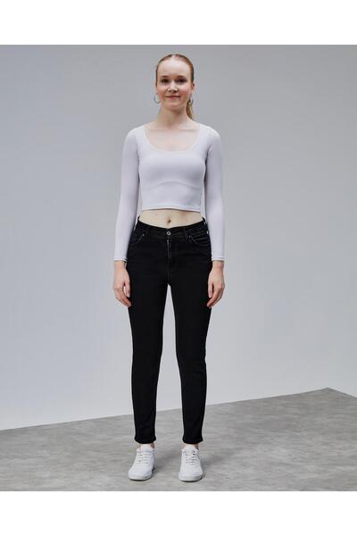 Butik Lycra Mom Jeans Pantalon