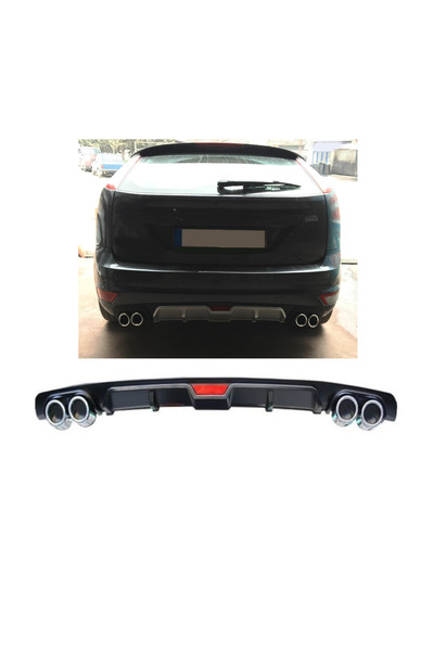 OTO H.İ.T. FORD FOCUS 2,5 HATCHBACK UYUMLU BODY KİT DİFÜZÖR 4 ÇIKIŞ SİYAH YUV...