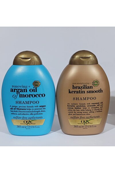 OGX شامبو الأرغان المغربي والبرازيلي الناعم 385 مل