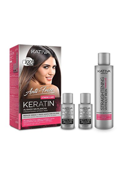 Kativa Set de ingrijire intensiva a parului KERATIN ANTI-FRIZZ 3 buc