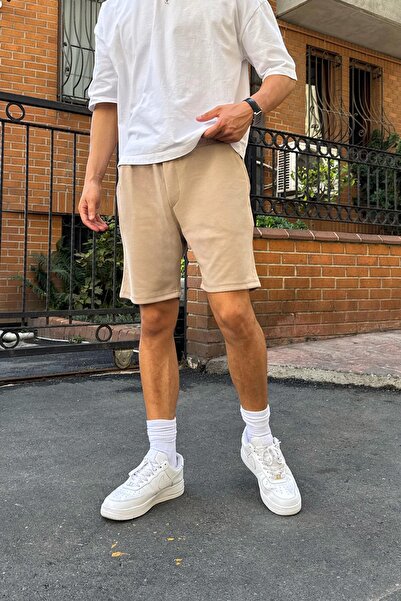 Flaw Wear Καφέ σορτς με ελαστική μέση