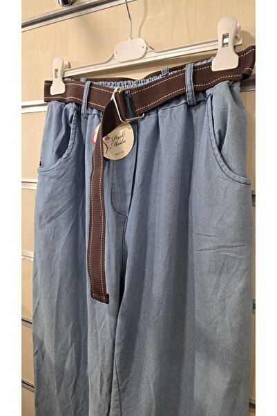 Park Moda Italian Jeans with Buckle Belt Detail