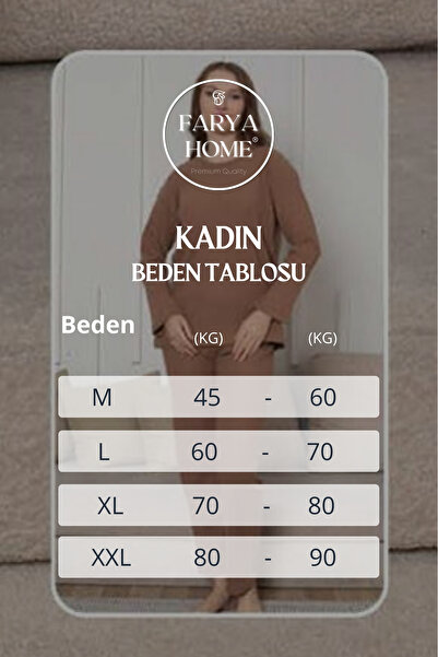 Farya Home Σετ πιτζάμες από βαμβακερό χοντρό χειμωνιάτικο διασταυρωμένο ριγέ μακρυμάνικο πλεκτό