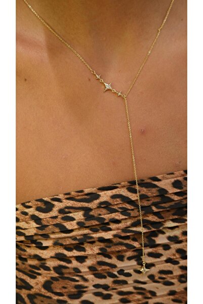 Jerie Gold Minimal Kuzey Yıldızı Figür Y Kolye