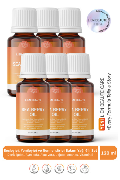 Lien Beaute مجموعة زيت العناية المركزة المغذية والمرفقة للحواجز من نبتة نبق ا...