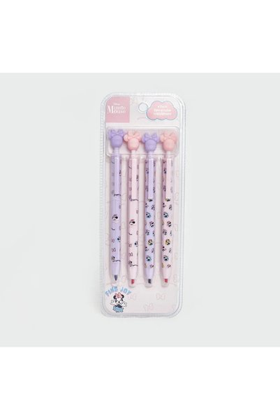 BALCI HEDİYELİK Minnie Mouse Baskılı Fosforlu Kalem 4'lü