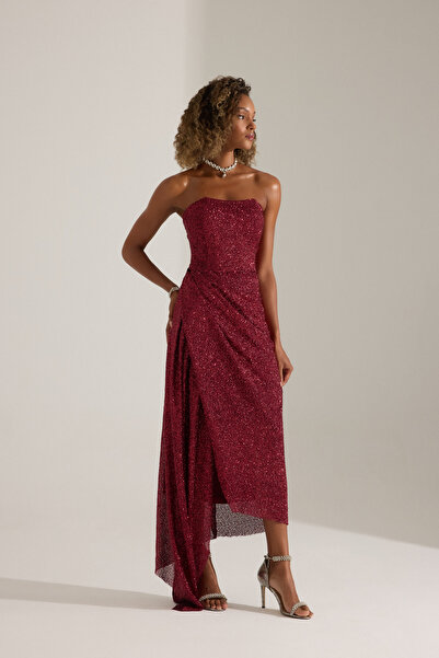 BETTY & SAM AMBER KOYU KIRMIZI ELBİSE