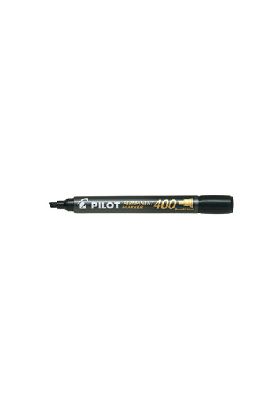 Pilot Marker permanent P400, vârf teșit, 4 mm, negru