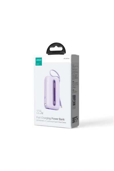 Joyroom JR-L012 Plus 22.5W Mini Colorful Power Bank with 2 Built-in Cables and 20000mAh Capacity