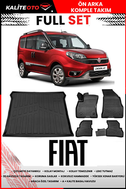 ko kaliteoto Fiat Doblo 2010-2011-2012-2013-2014-2015 Model Bagaj Havuzu+Pasp...