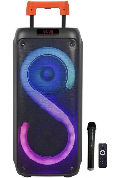 IDIGIT Bluetooth Trolley Speaker 40W, Wireless Mic, USB/TF/FM, Remote, Rechargeable, for Party & Travel