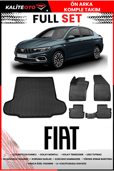 ko kaliteoto Fiat Egea Sedan 2021-2022-2023-2024-2025 Model Bagaj Havuzu+Pasp...