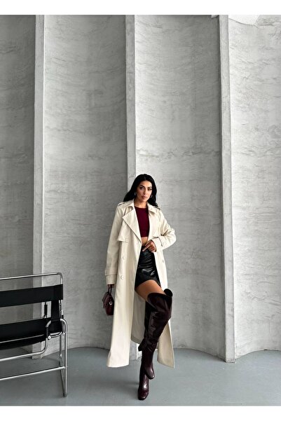 motix YAKA DETAYLI OVERSİZE SU İTİCİ ÖZELLİKLİ TRENCH COAT ASTARLIDIR