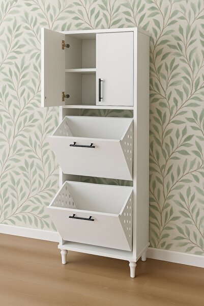 Teknor Nergis Çok Amaçlı Dolap Kirli Çamaşır Sepeti Dolabı 150x60