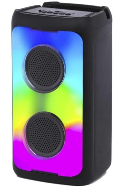 IDIGIT Wireless Bluetooth Speaker with RGB LED, Mic, Powerful Bass, USB/AUX/TF Support, Portable for Home