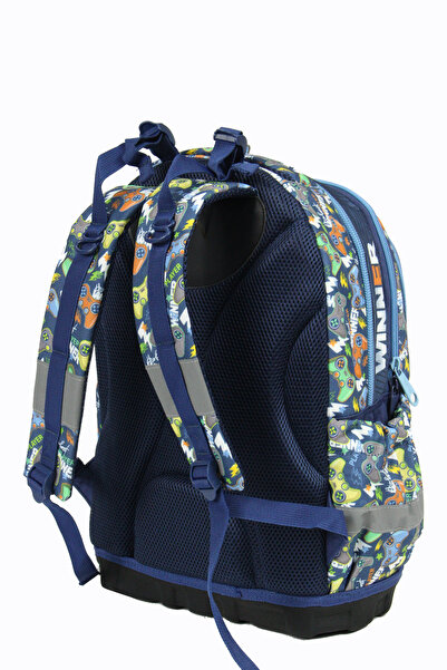 MUST 585192 Level up Double Pocket Elementary School Backpack-Black