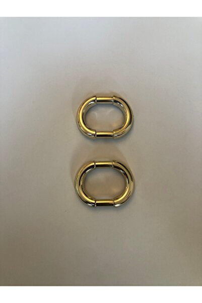 KumaşEvi Gold Oval Parlak Aksesuar Tokası – Dekoratif Bağlantı Parçası 4.5x3....