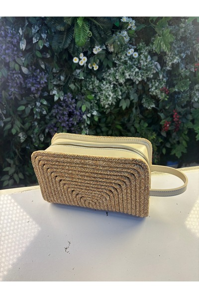 MaVaux Unique Wicker Look Rope Makeup Cosmetic Bag