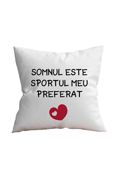 OEM Pillow with message 'Sleep is my favorite sport' 40x40cm