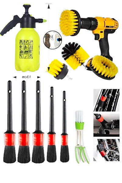 MOONSHOP 10 Parça Araç Iç Ve Dış Matkap Ucu Uyumlu Detaylı Bakım İlaçlama Pom...