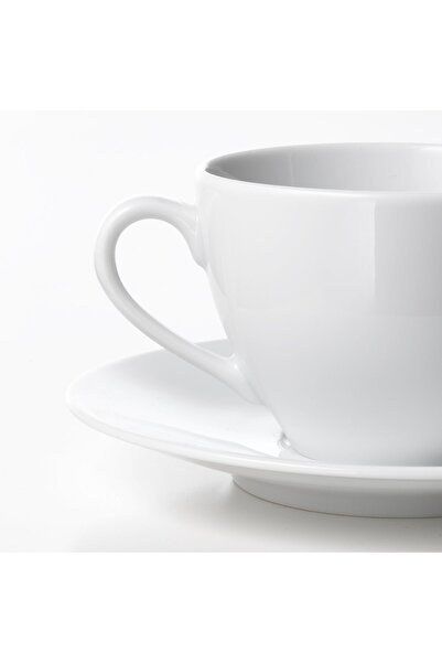 IKEA VÄRDERA Coffee cup and saucer, white, 20 cl