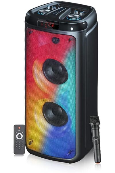 IDIGIT 70W Wireless DJ Party Speaker, USB/Bluetooth/AUX/TF, for Home, Travel, Outdoor & Picnics - Black