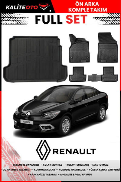 ko kaliteoto Renault Fluence 2010-2011-2012-2013-2014-2015-2016 Model Bagaj H...