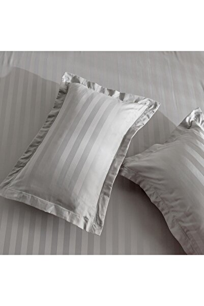 Home Centre Satin Stripe Pima Cotton Sateen 525 Thread Count 2-Piece Standard Pillowcase Set - 50x75 cm
