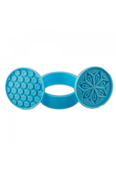 Lumea Печати за бисквити и сладки, модел с пчелна пита и цветя, 2 бр. -