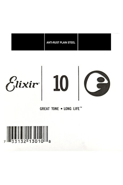 Elixir 13010 Coardă de chitară simplă 0,10 Coardă de chitară simplă din oțel ...